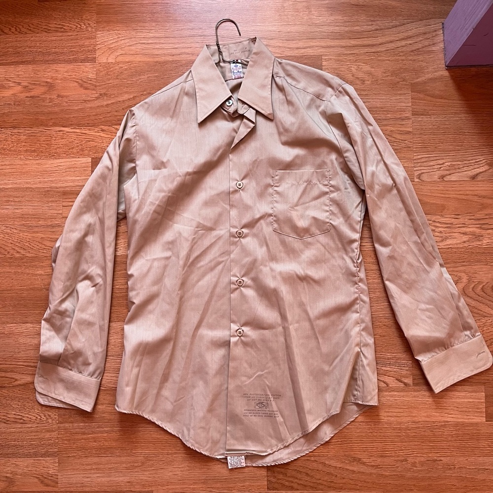 Men’s tan dress shirt